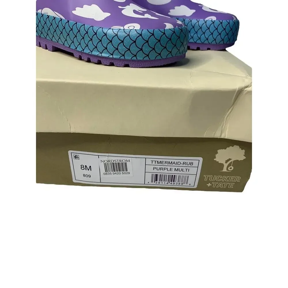 Tucker‎ + Tate Kids' Mermaid Color Change Rain Boot in Purple Multi 8M NEW
